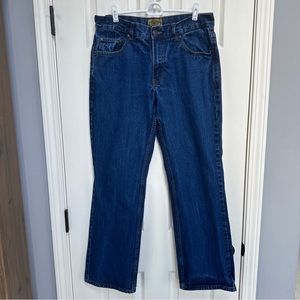 GIBSON Mens 100% Cotton Straight Jeans Medium Blue Classic Denim Size 32x32